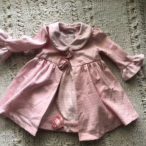 Nice silk dress with cover jacket 6-9m